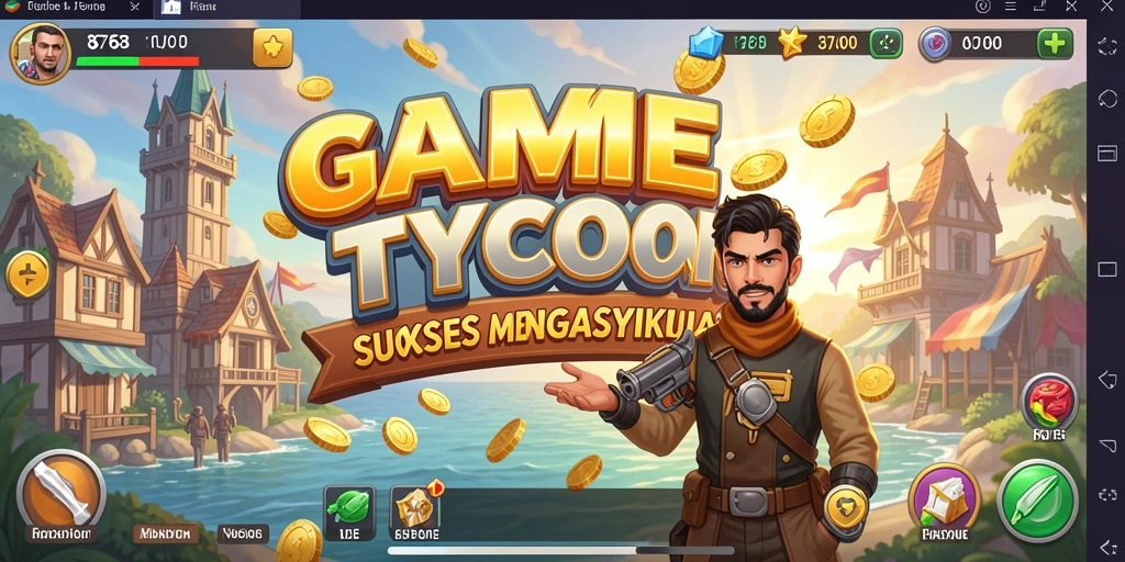 Tampilan menarik game Tycoon dengan strategi bisnis yang mendalam.