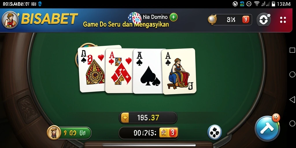 Tampilan gameplay Domino yang seru dan menantang.