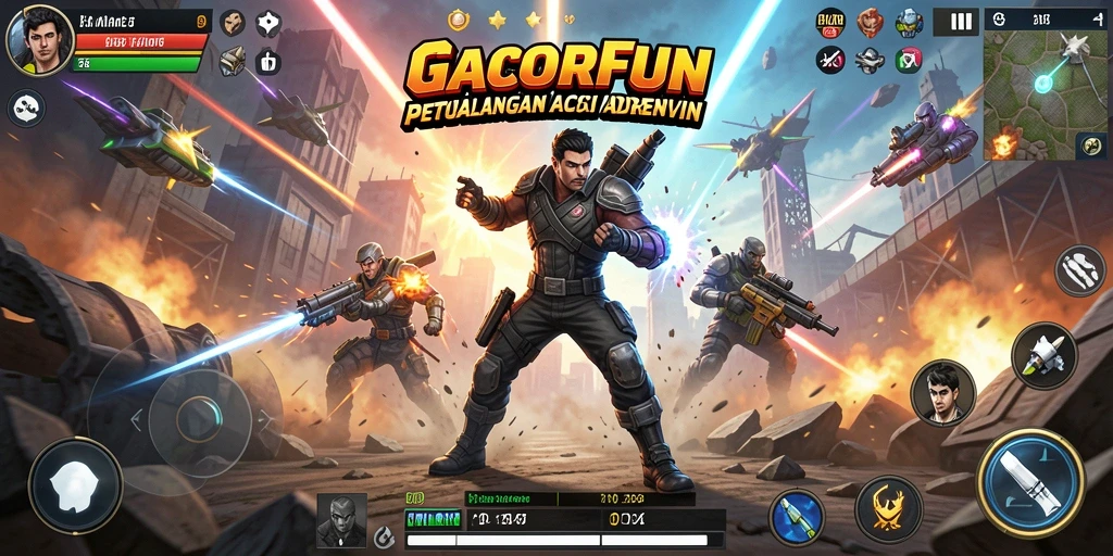 Tampilkan gameplay mendebarkan dari GACORFUN dengan aksi yang intens.