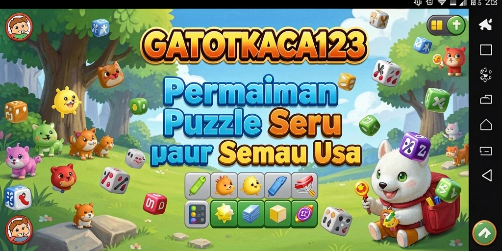 Screenshot menampilkan gameplay seru dari GATOTKACA123 dalam menyelesaikan teka-teki.