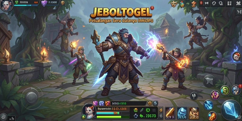 Tampilan aksi seru dalam gameplay MMORPG JEBOLTOGEL.