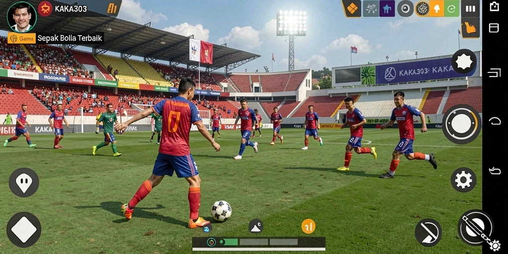 Tampilan gameplay KAKA303 yang memukau dengan aksi di lapangan.