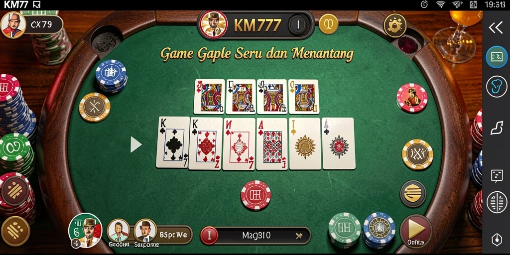 Gameplay Gaple yang mengasyikkan dan interaktif di KM777.