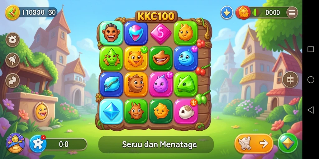 Tampilan gameplay KPK100 yang seru dan penuh warna.